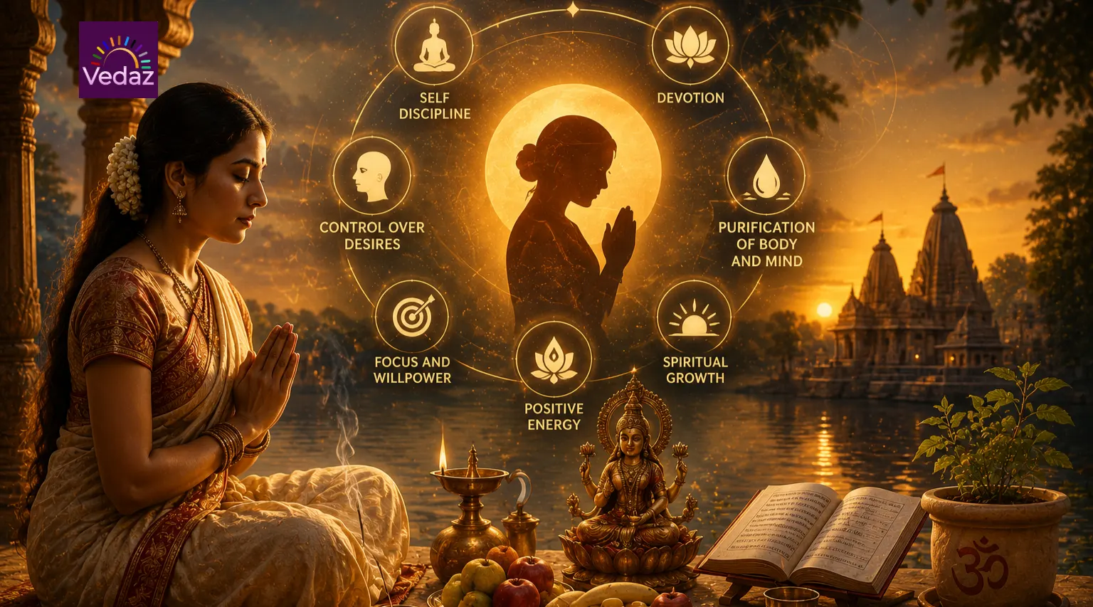 Sunset Devotion by the Sacred River