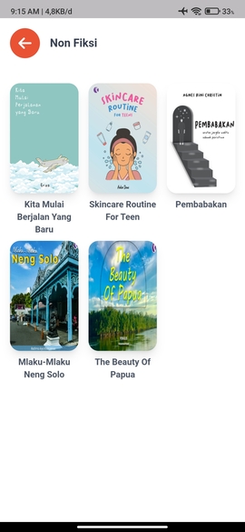 Kategori Non Fiksi Screen