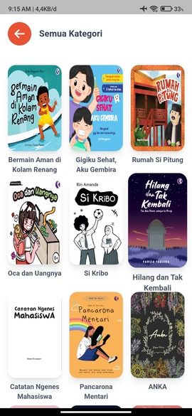 Semua Kategori Screen