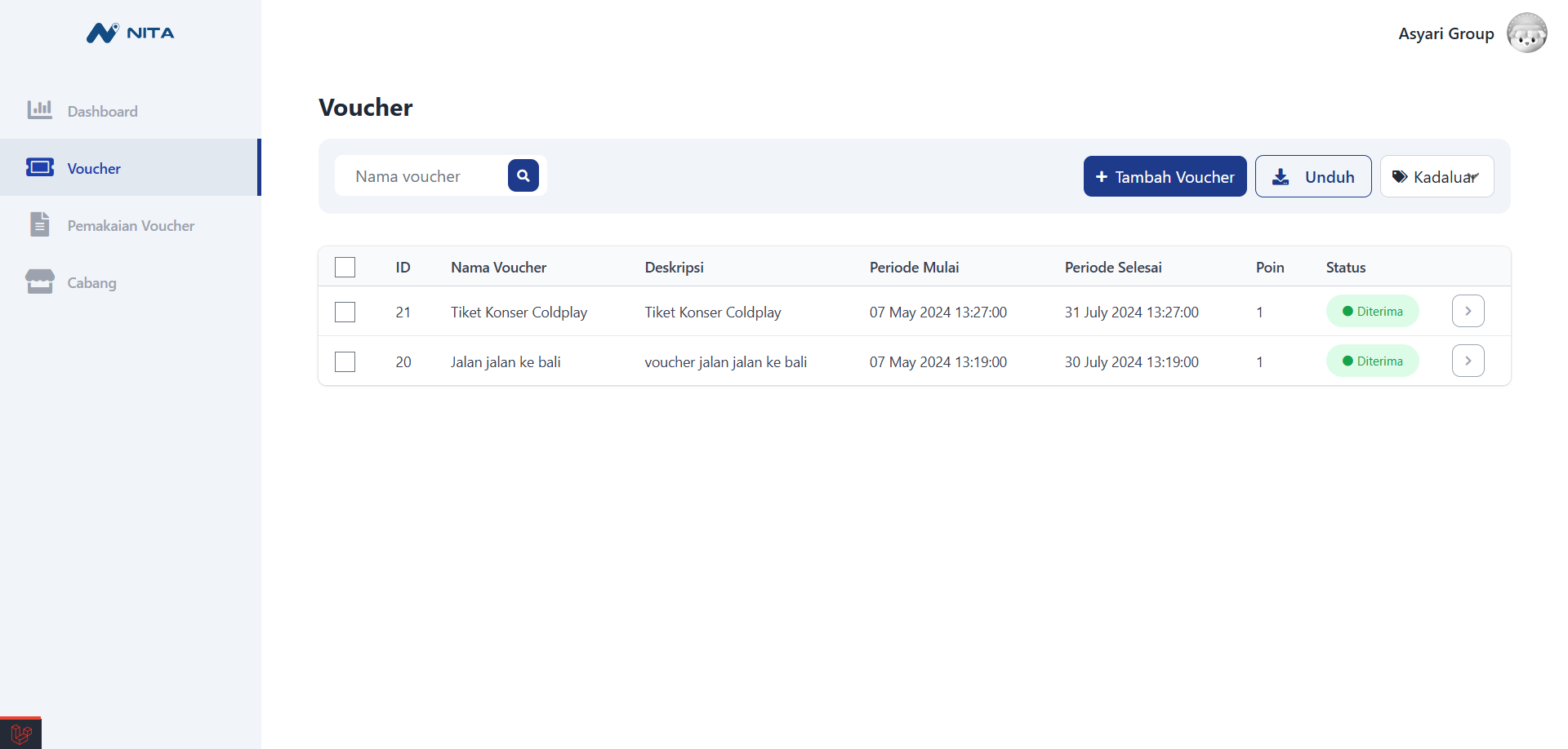 Nita Merchant Voucher