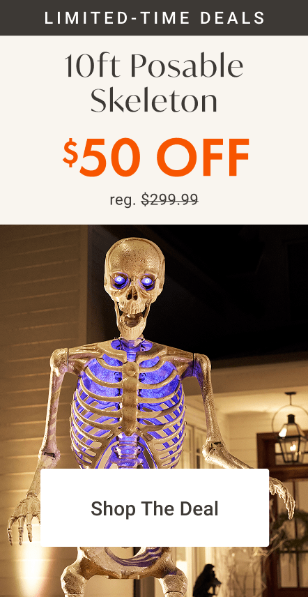 10ft posable skeleton