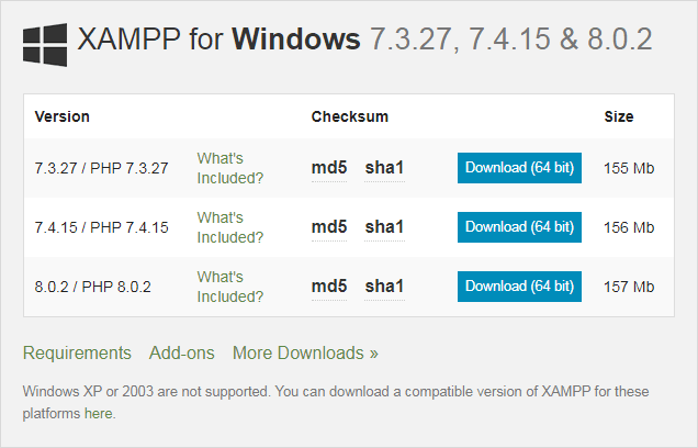 XAMPP Kurulum Setup Dosyası indir