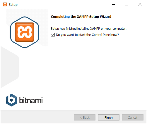 XAMPP Installation Completion