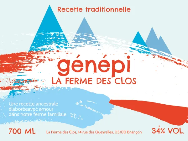 Modèle d'étiquette personnalisable Alpine 1016x762