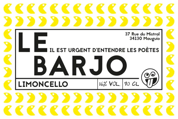 Modèle d'étiquette personnalisable Barjo Limoncello 1524x1016