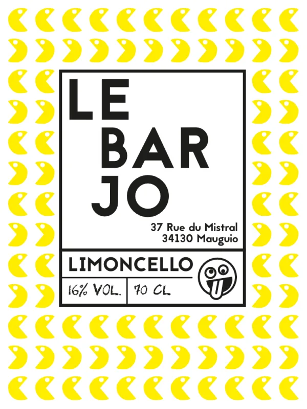 Modèle d'étiquette personnalisable Barjo Limoncello 762x1016