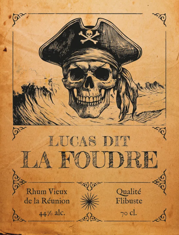 Modèle d'étiquette personnalisable Boucaniers 762x1016