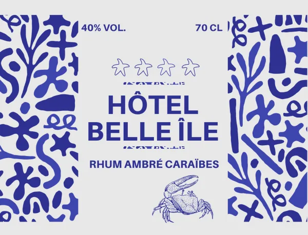 Modèle d'étiquette personnalisable blue océan 1016x762