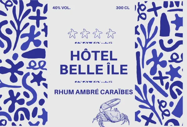 Modèle d'étiquette personnalisable blue océan 1524x1016