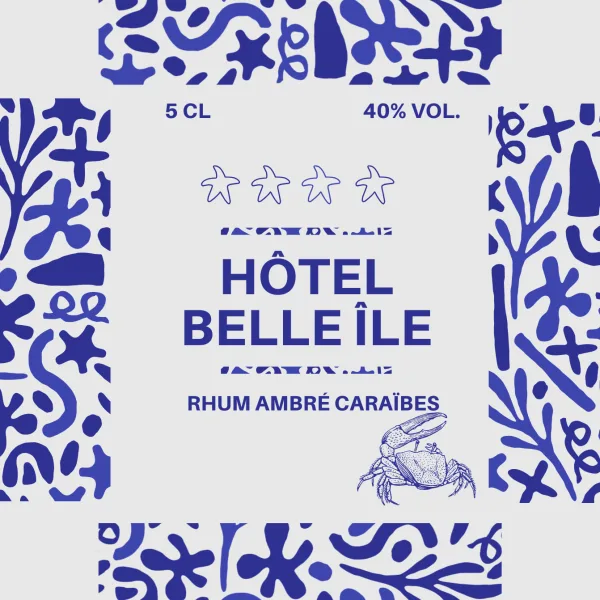 Modèle d'étiquette personnalisable blue océan 508x508