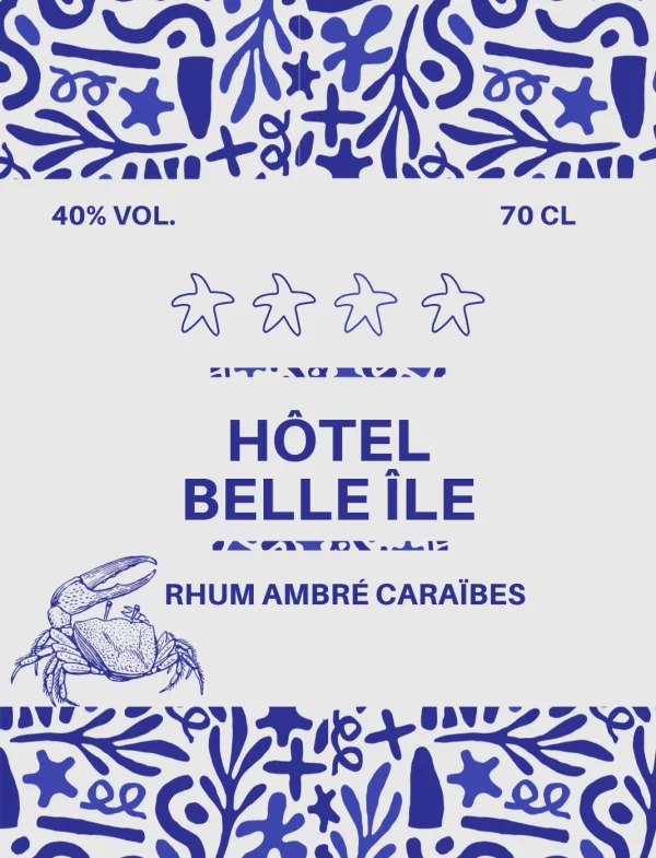 Modèle d'étiquette personnalisable blue océan 762x1016