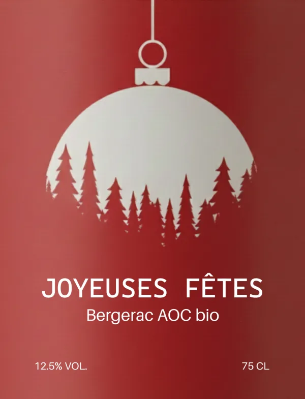 Modèle d'étiquette personnalisable boule de noel rouge 762x1016