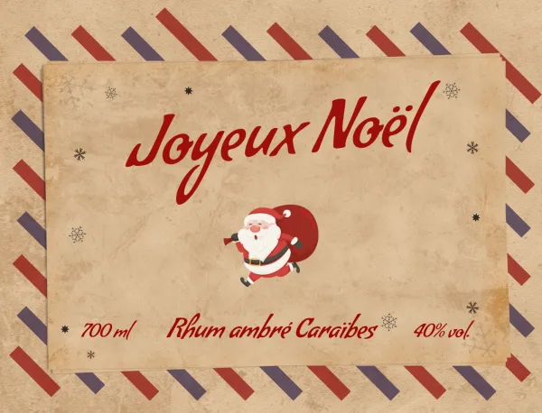 Modèle d'étiquette personnalisable Noël 1016x762