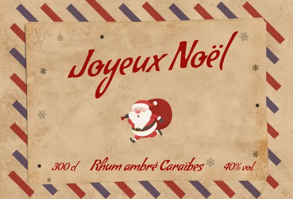 Modèle d'étiquette personnalisable Noël 1524x1016