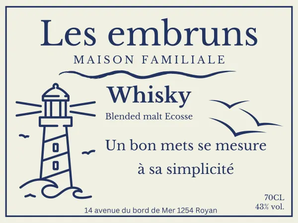 Modèle d'étiquette personnalisable Les embruns 1016x762