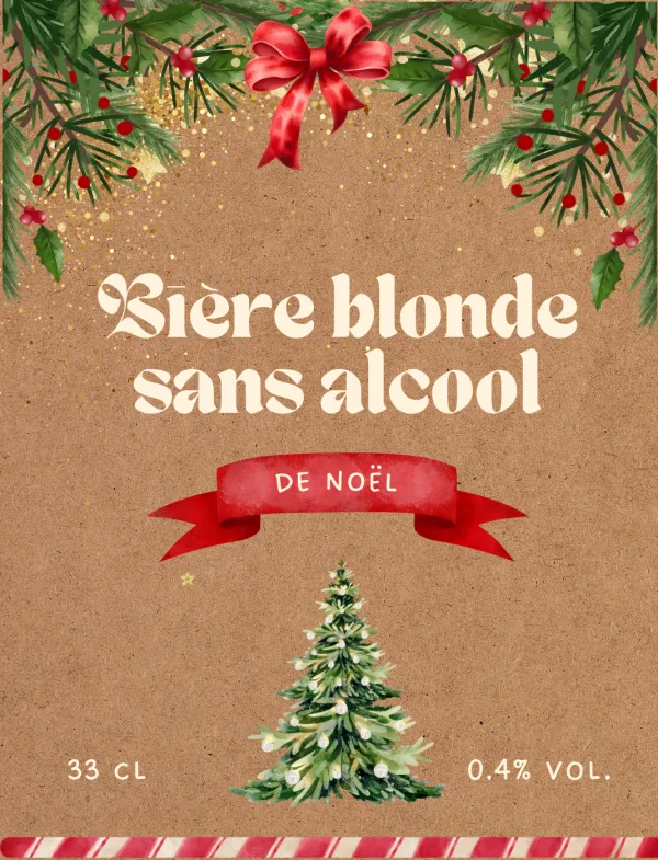 Modèle d'étiquette personnalisable Noël fond lettre 762x1016