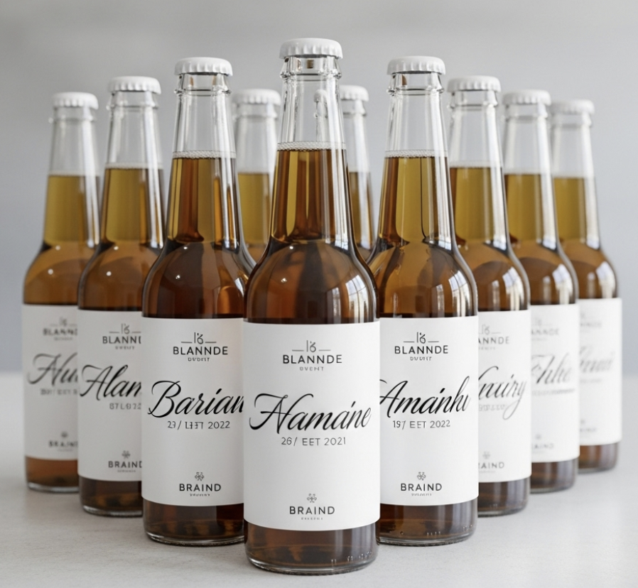 Image de bières personnalisés pour un événement de marque
