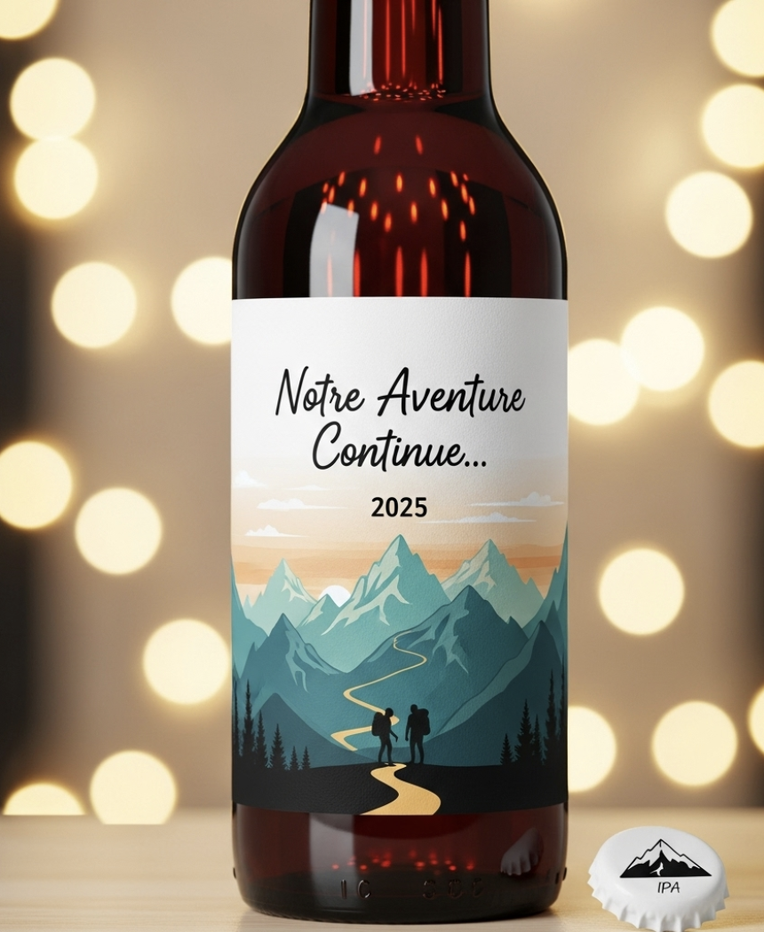 Image Bière IPA pour Anniversaire de Mariage sur le thème de la montagne