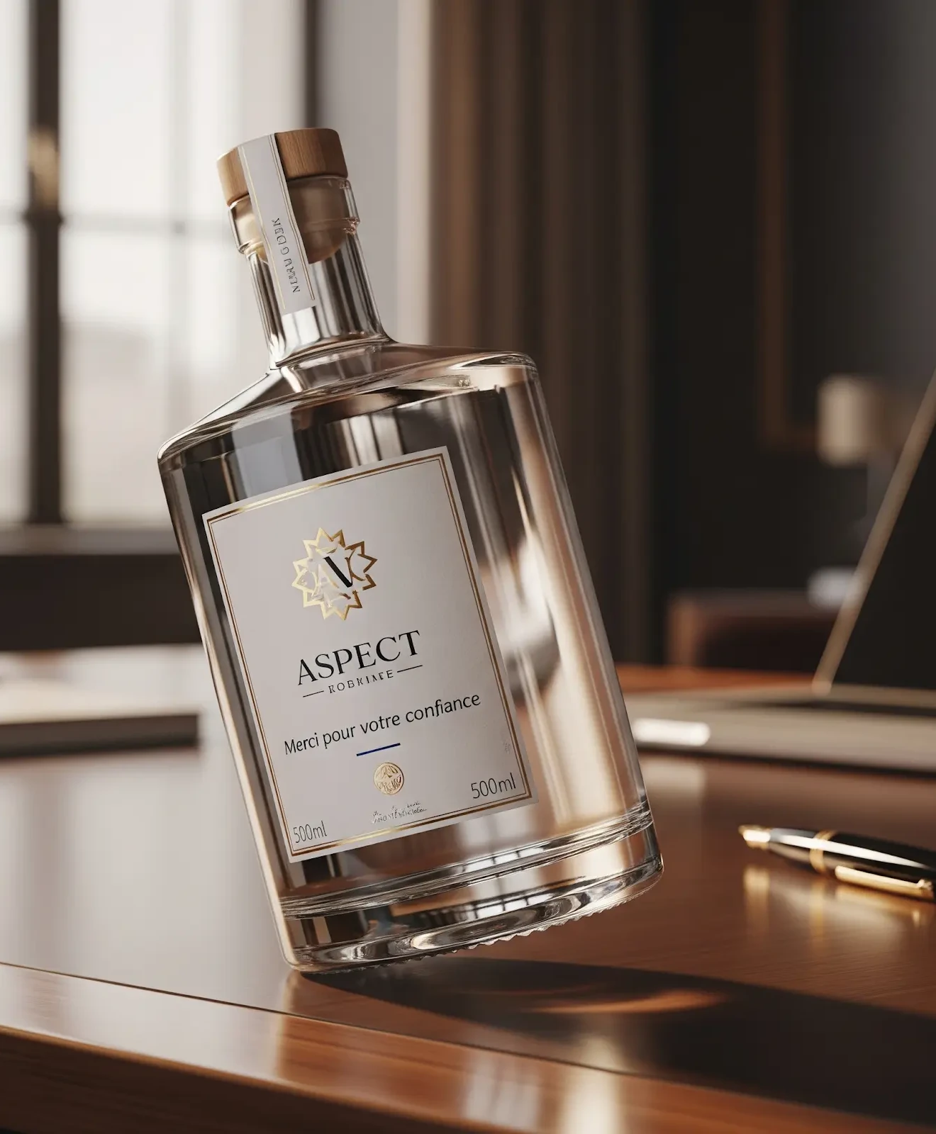 Bouteilles personnalisées Atelier Spirit pour cadeau d'entreprise