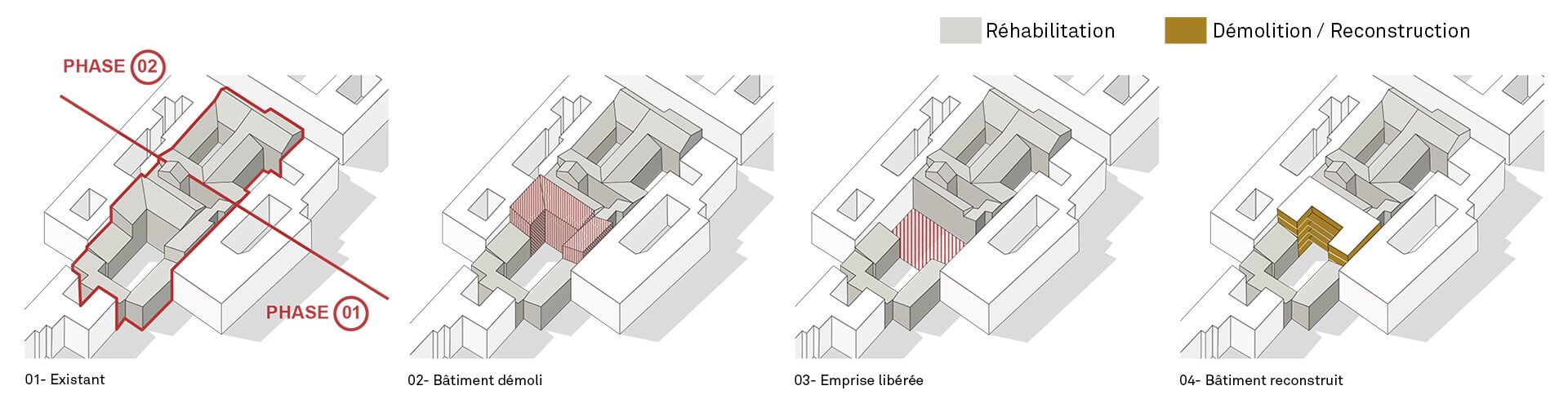 Architecture logements, La rue Michel, réhabilitation et reconstruction dans le Marais à Paris - 06