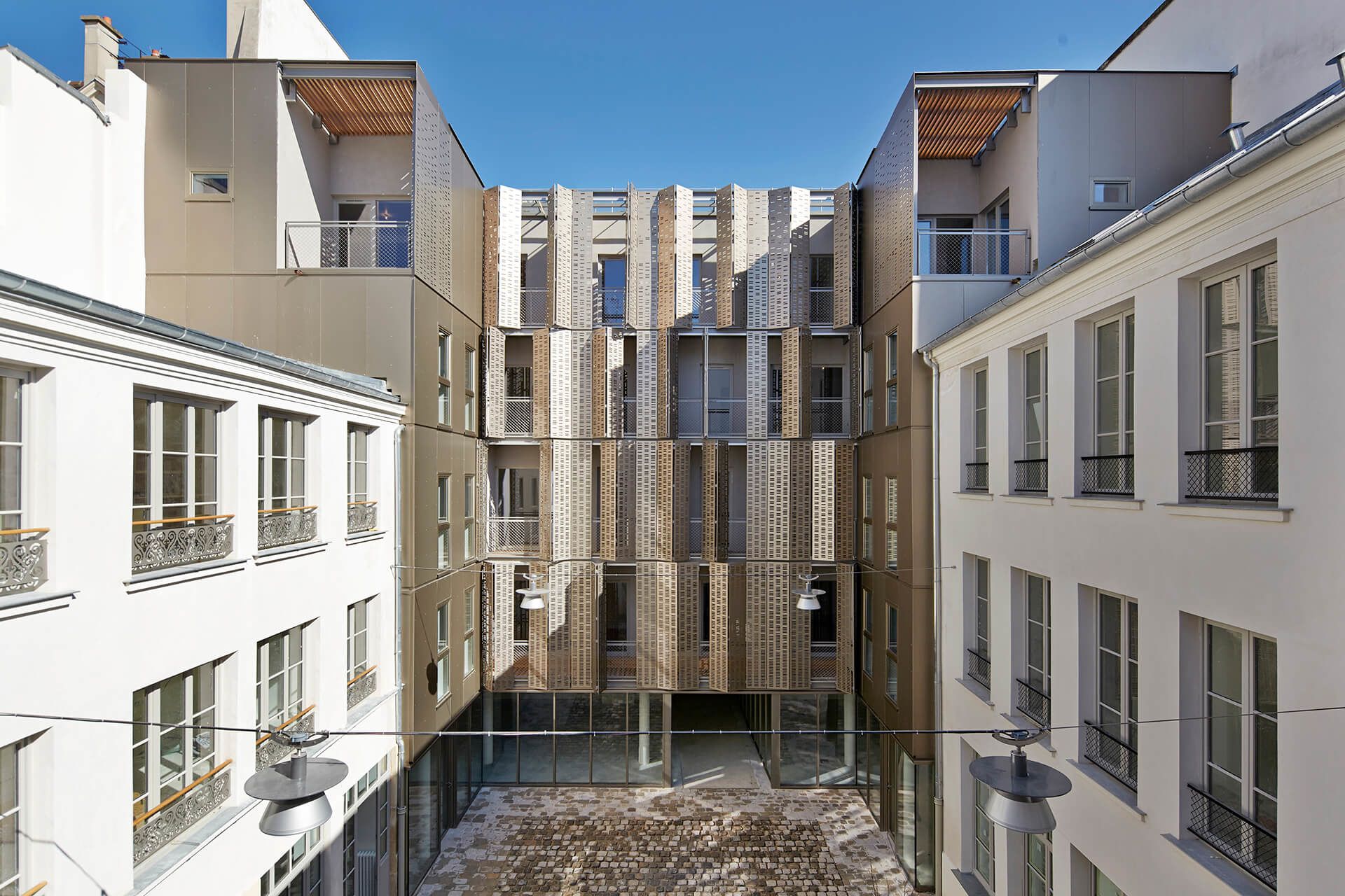Architecture logements, La rue Michel, réhabilitation et reconstruction dans le Marais à Paris - 02