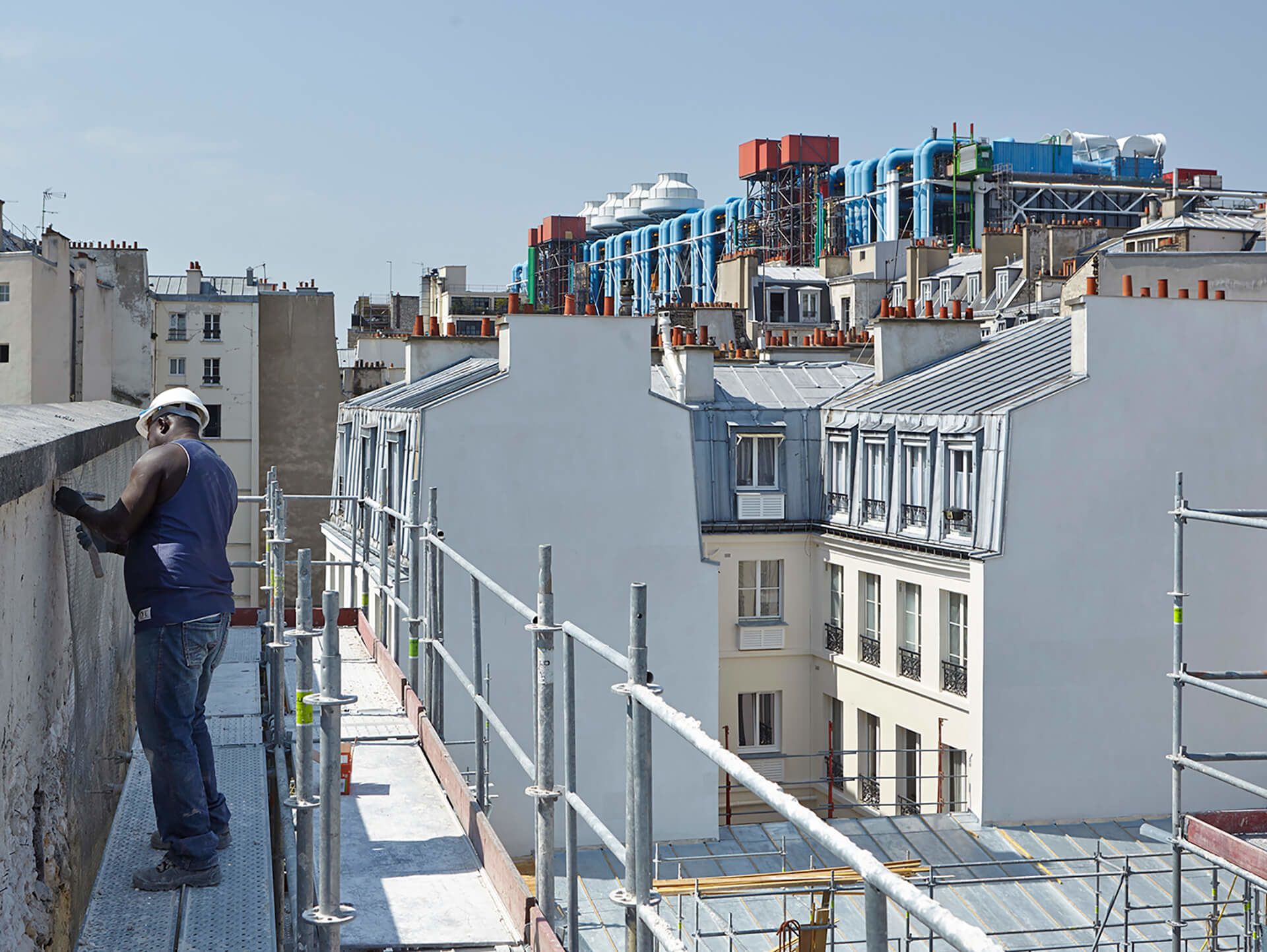 Architecture logements, La rue Michel, réhabilitation et reconstruction dans le Marais à Paris - 19