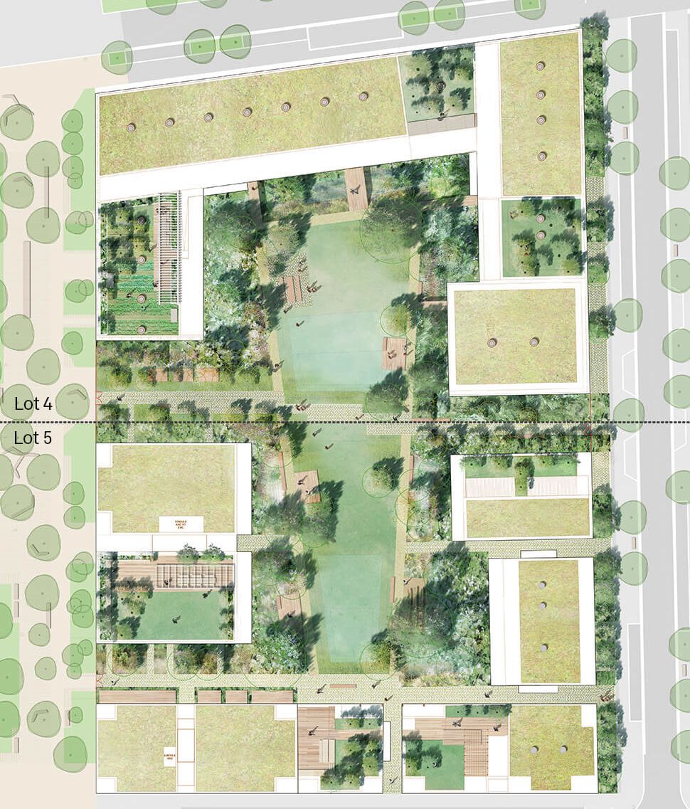 Architecture, Beaux voisins, Logements en bois et pierre massive à Lyon - 5