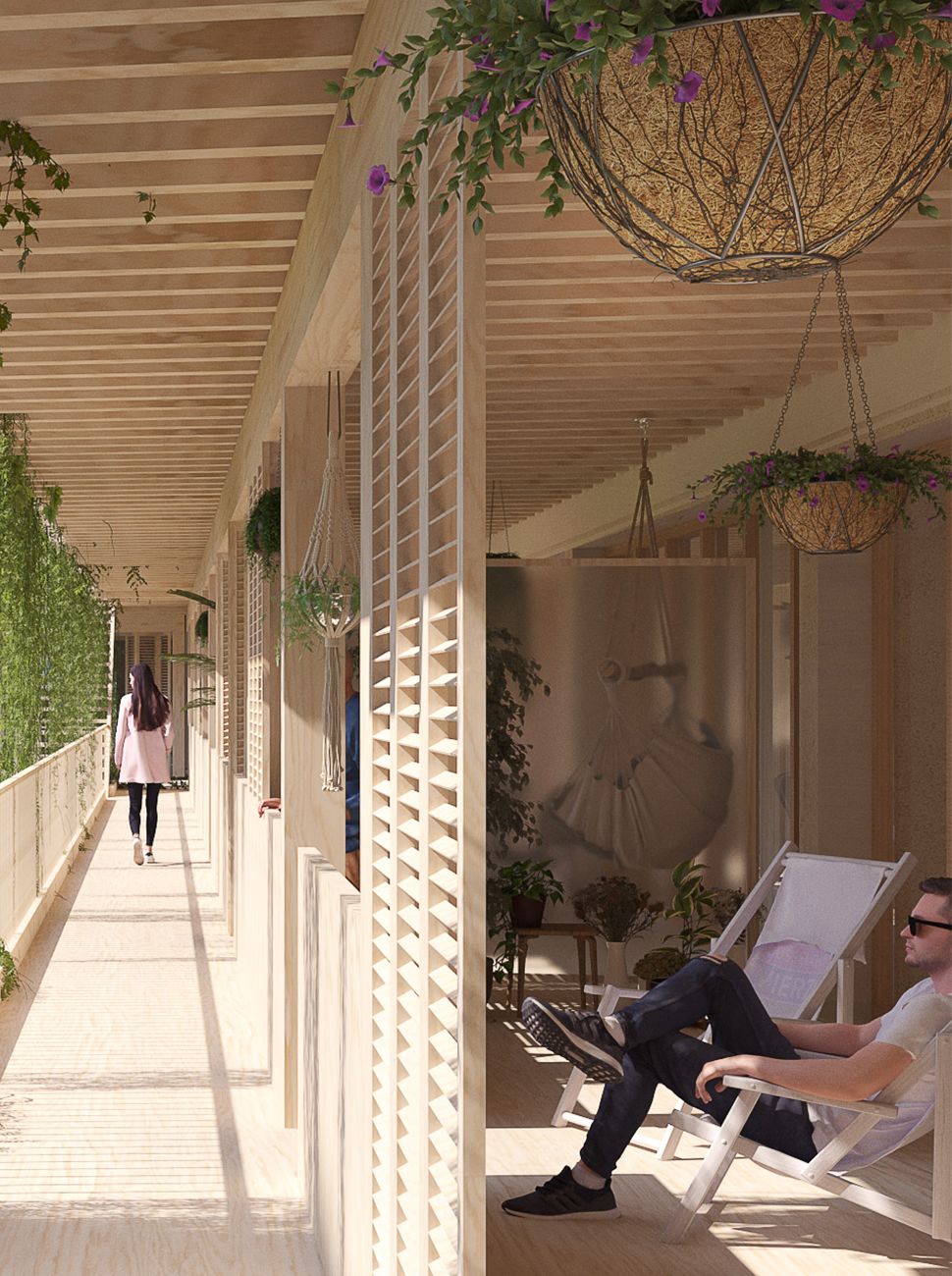 Architecture, Beaux voisins, Logements en bois et pierre massive à Lyon - 14