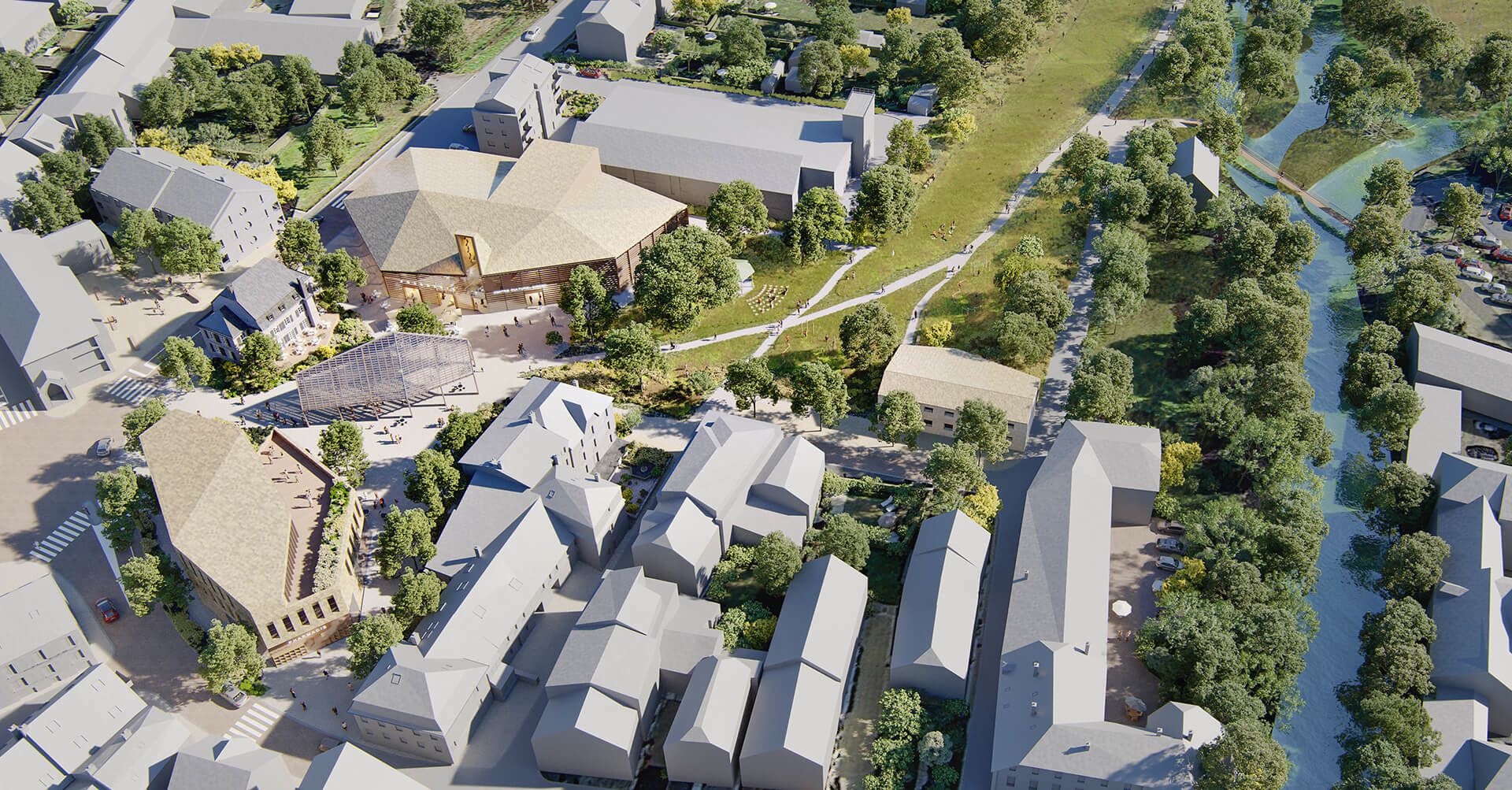 Architecture et urbanisme - Aménagement de la Place de l'immigration à Bissen au Luxembourg