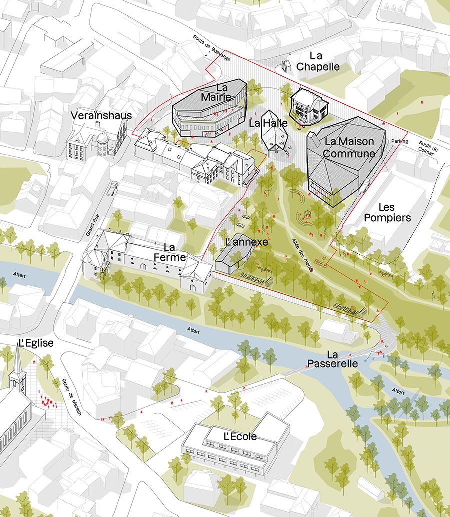 Architecture et urbanisme - Aménagement de la Place de l'immigration à Bissen au Luxembourg