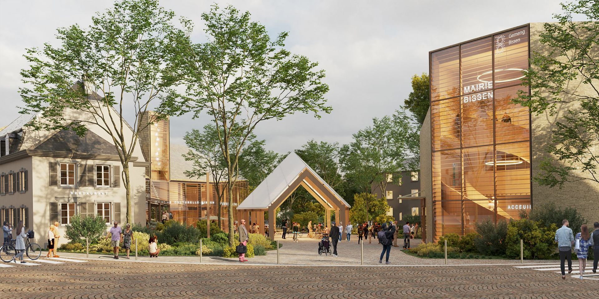 Architecture et urbanisme - Aménagement de la Place de l'immigration à Bissen au Luxembourg