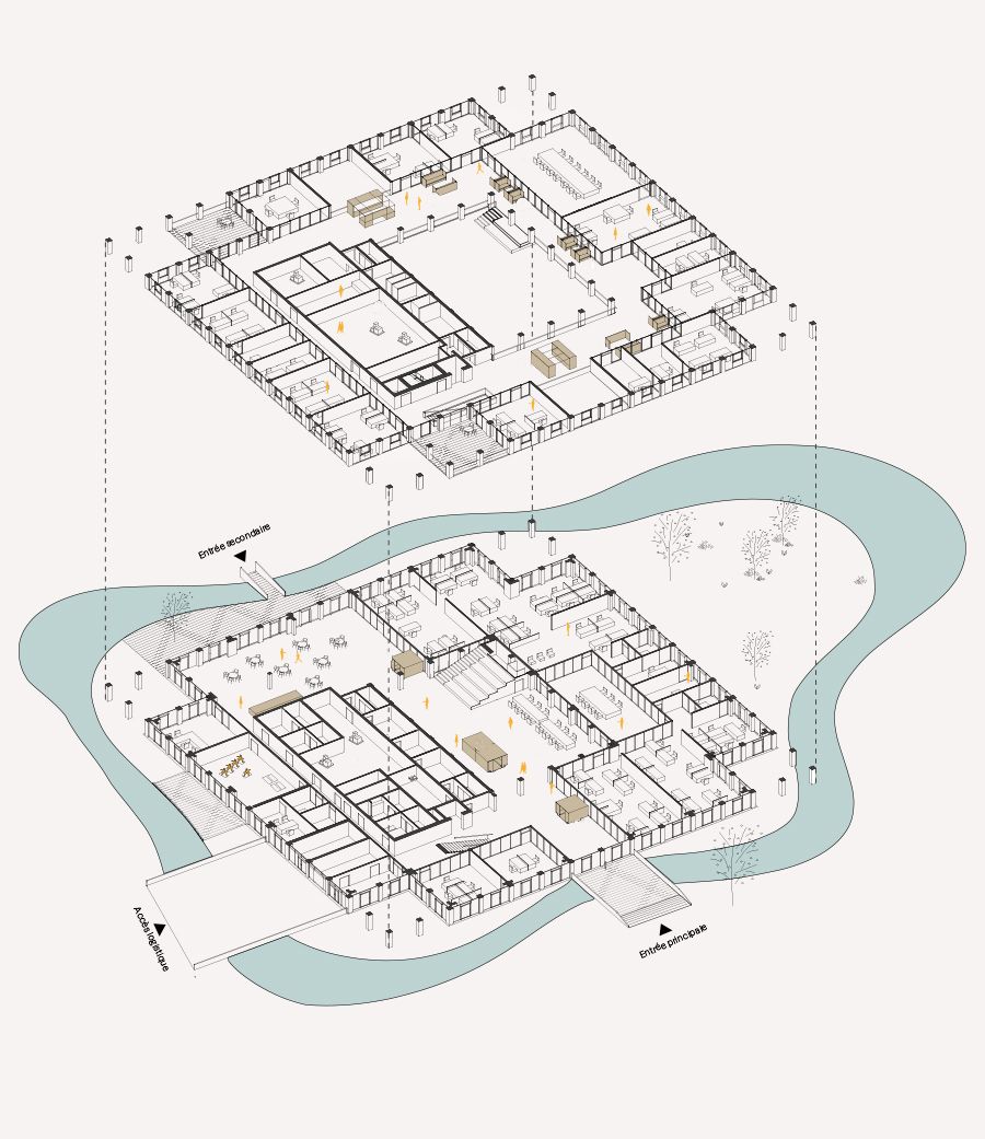 Architecture - Bâtiment d'exploitation dans le Parc de la Villette à Paris - 28