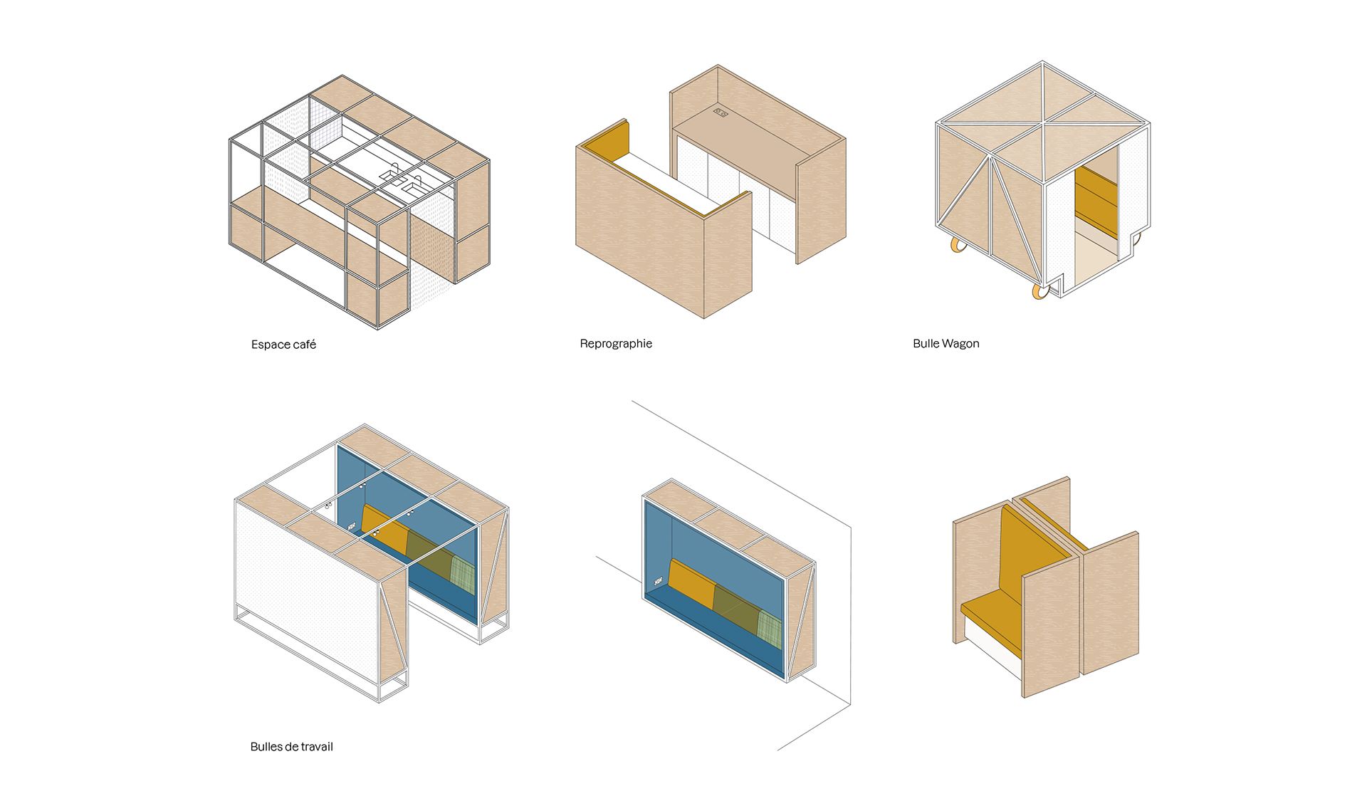 Architecture - Bâtiment d'exploitation dans le Parc de la Villette à Paris - micro-architectures