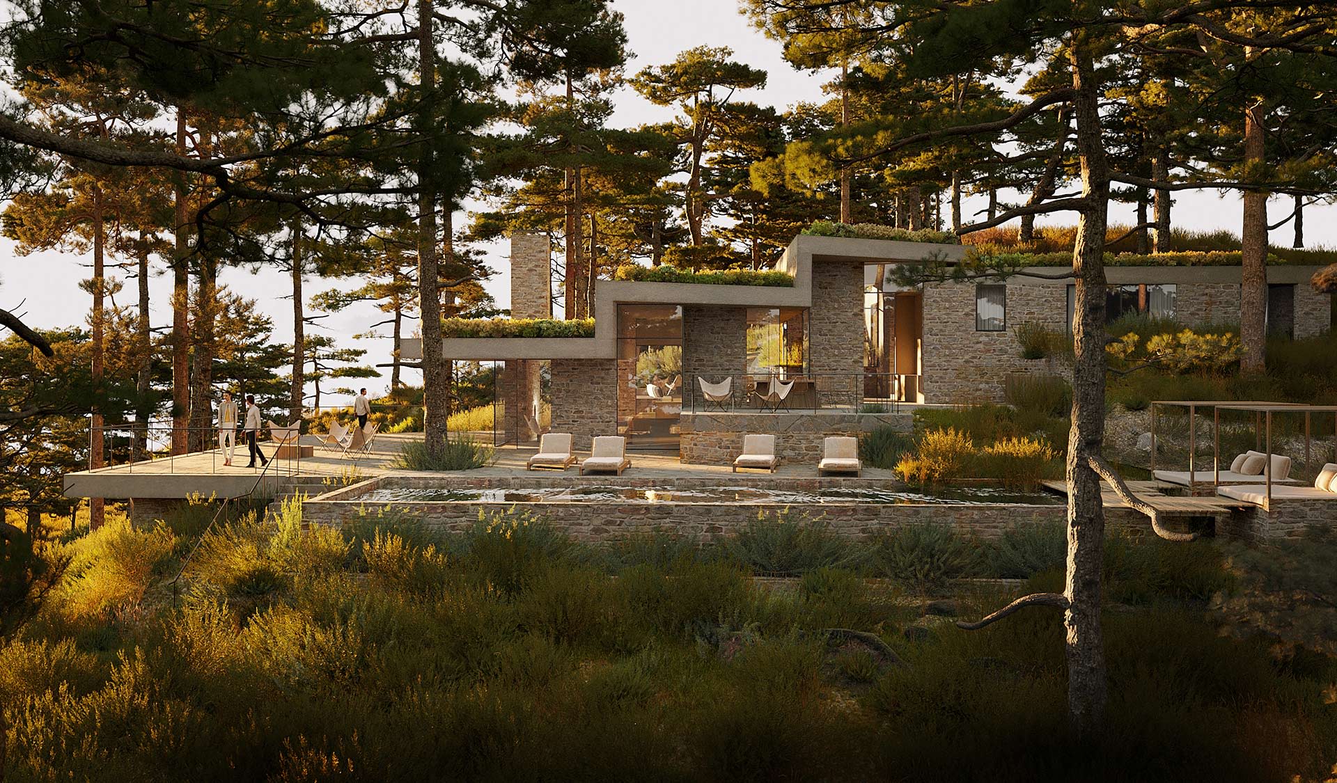 Atelier du Pont - Architecture intérieure - Domaine de Gaou Bénat - Komorebi, construction d'une maison - 02