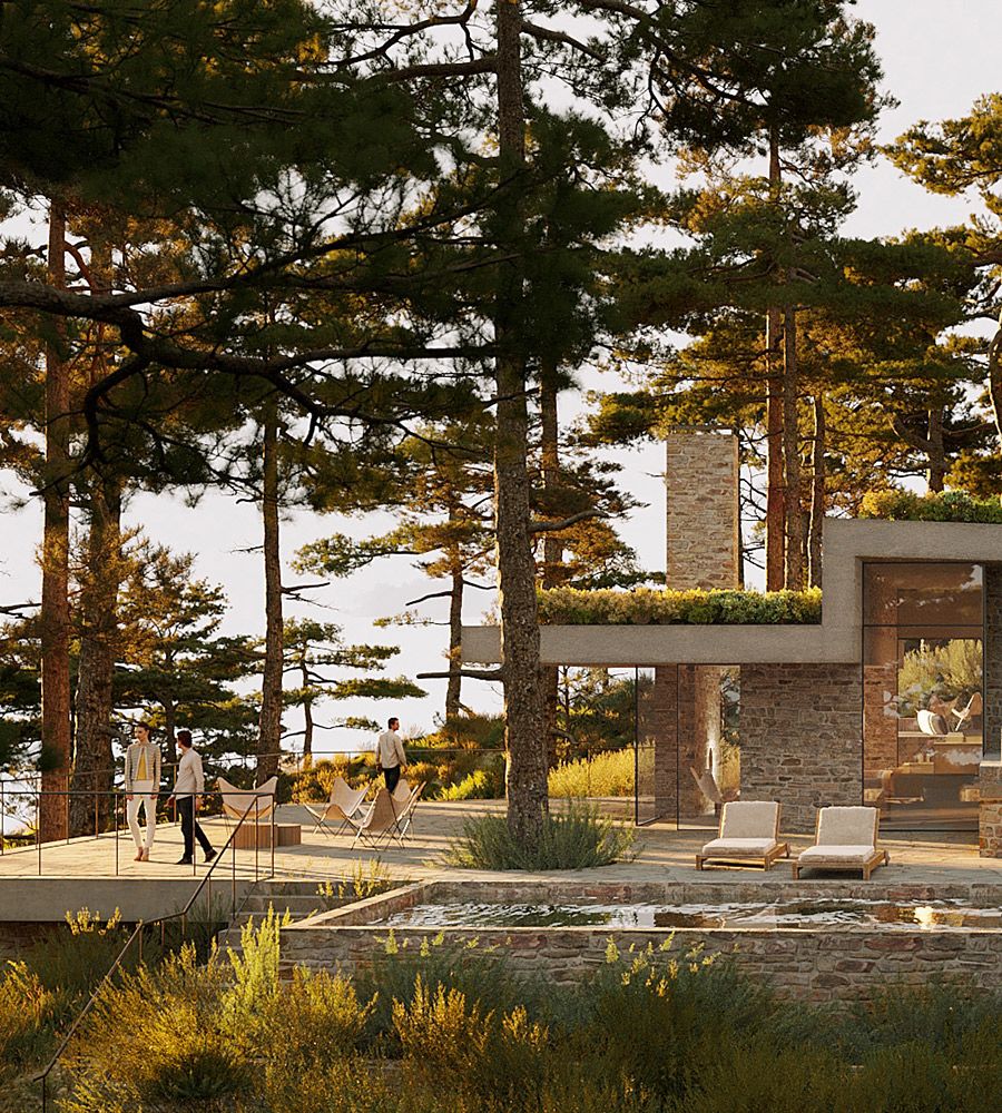 Atelier du Pont - Architecture intérieure - Domaine de Gaou Bénat - Komorebi, construction d'une maison - 06