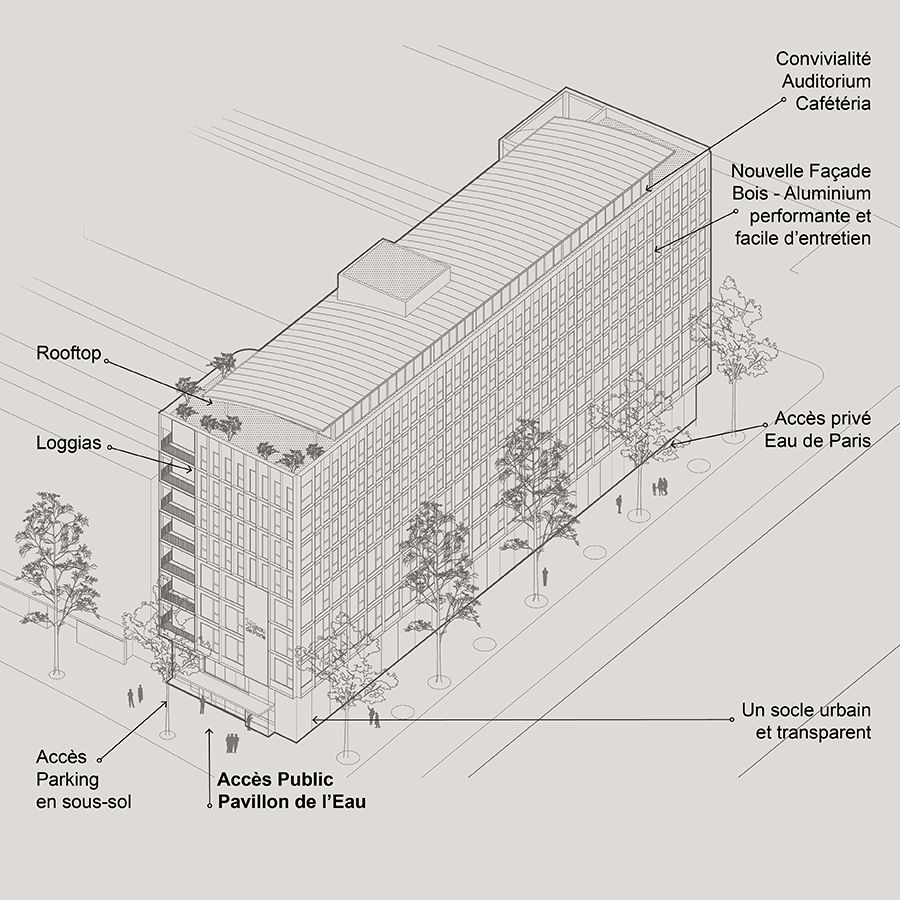 Réhabilitation d'un bâtiment pour le siège d'Eau de Paris - 04