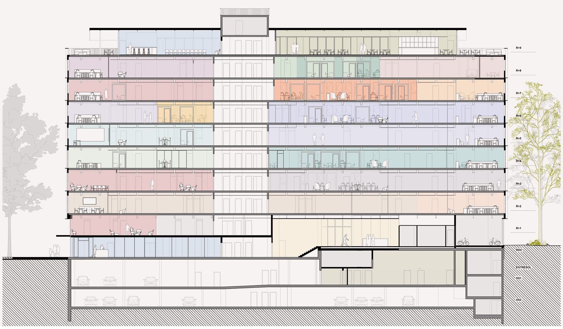Réhabilitation d'un bâtiment pour le siège d'Eau de Paris - 13