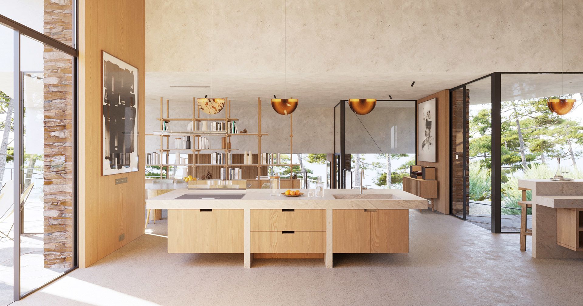 Atelier du Pont - Architecture intérieure - Domaine de Gaou Bénat - Komorebi, construction d'une maison - 15