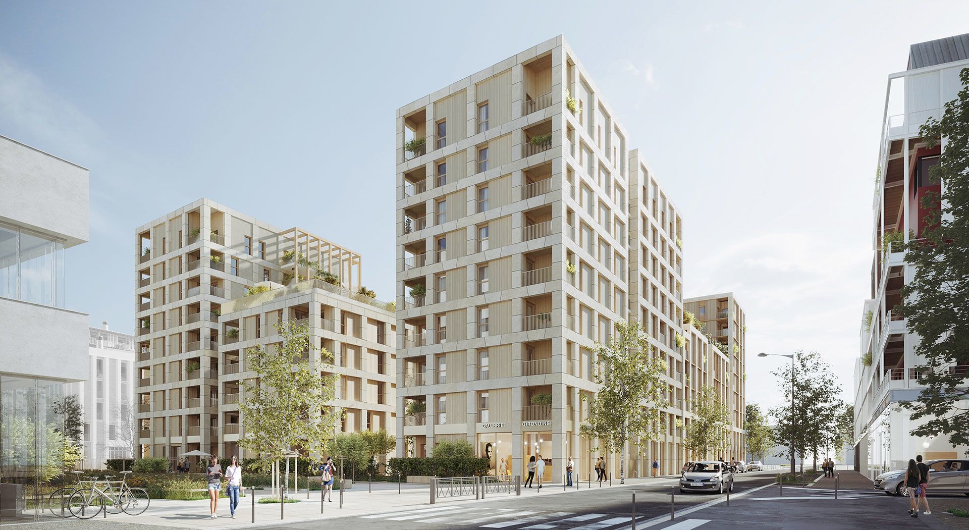 Architecture, Beaux voisins, Logements en bois et pierre massive à Lyon - 13