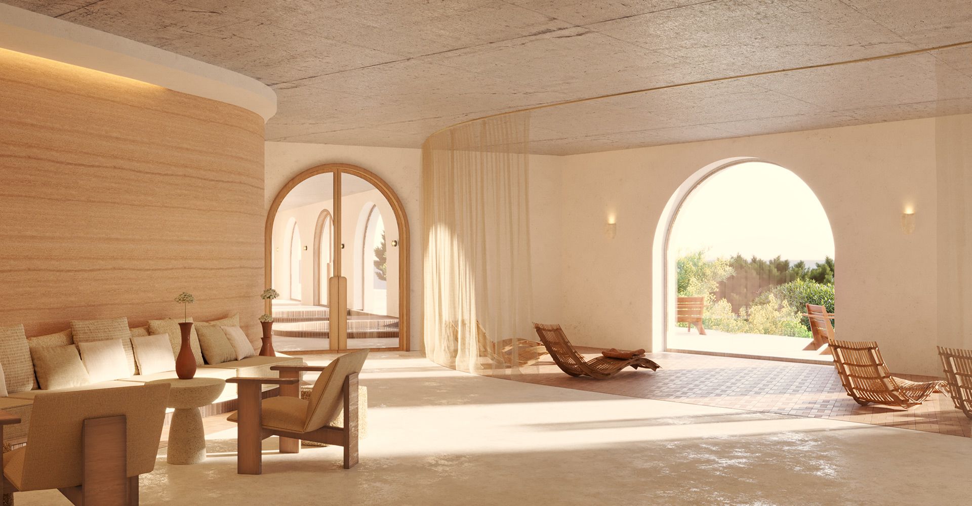 Architecture intérieure, Le Mirage, Hôtel à Bormes-les-Mimosas