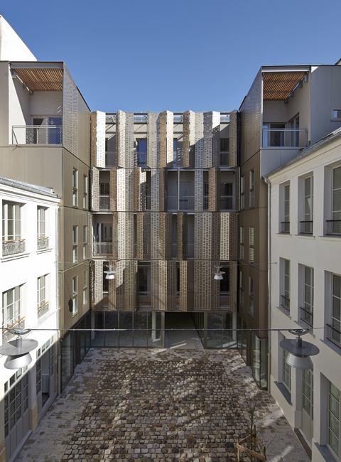 Architecture logements, La rue Michel, réhabilitation et reconstruction dans le Marais à Paris 