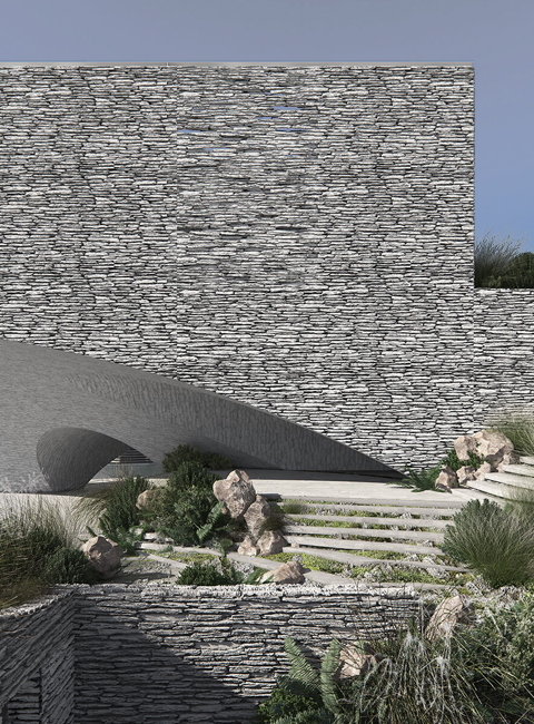 Architecture, Casa Luna, villa bioclimatique en Sardaigne 