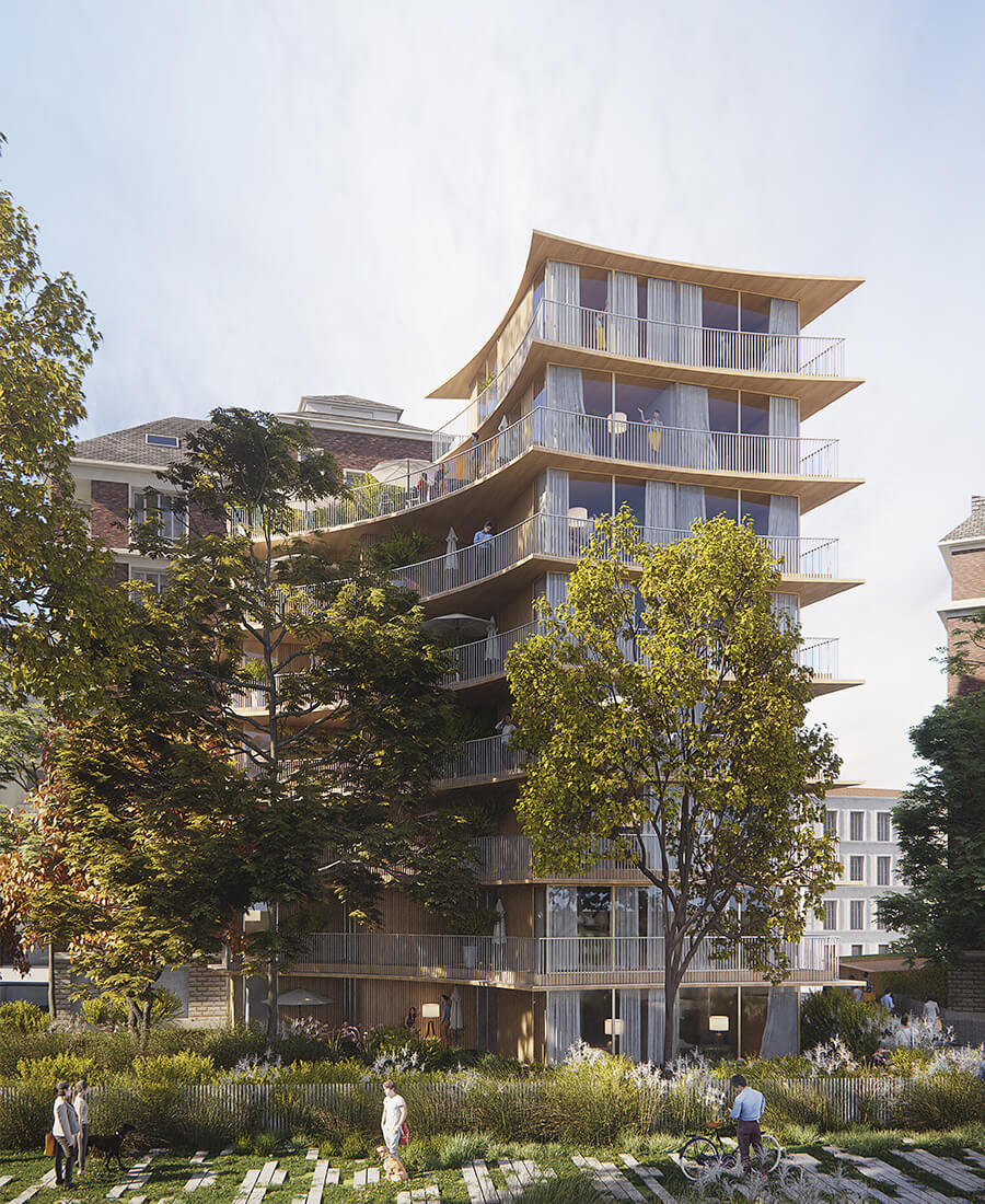 Architecture logements, Dans la cime, Restructuration et extension en bois à Paris
