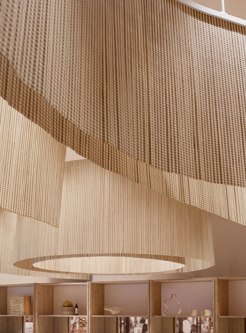 Architecture intérieure, Fibre, Boutique Avril, Centre commercial Aéroville