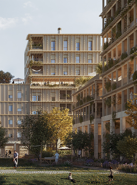 Atelier du Pont - Architecte - Logements en bois et pierre massive à Lyon 
