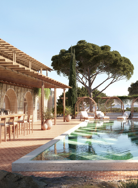 Architecture intérieure, Le Mirage, Hôtel à Bormes-les-Mimosas