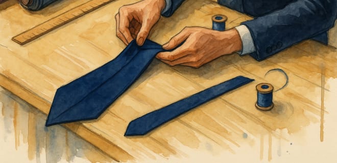 Made-to-measure silk ties