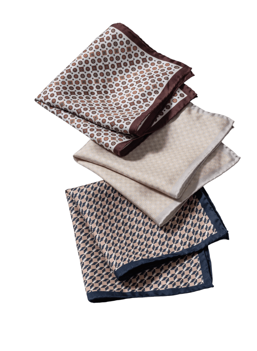 Pochette de costume sur mesure Paris - soie et lin