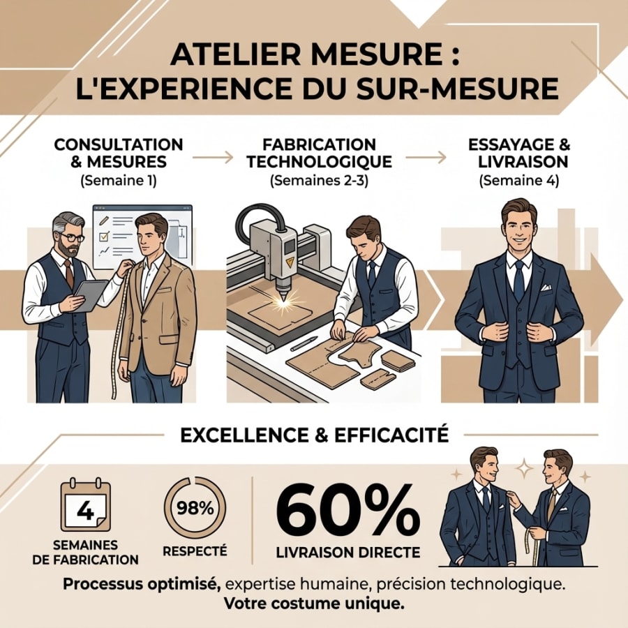 Made-to-measure suit production stages