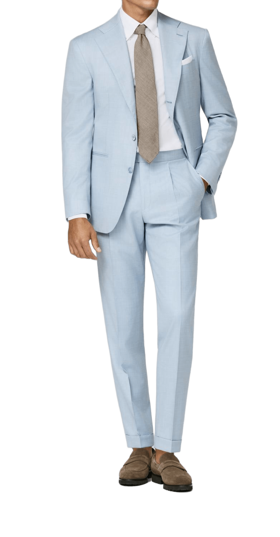 Costume bleu clair sur mesure